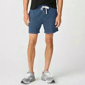 Monrow Men's Blue Steel Elastic Waistband Drawstring Supersoft Gym Shorts Sz XL